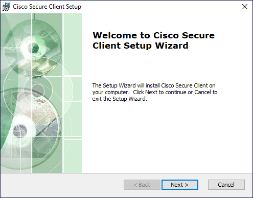 Setup Wizard welcome